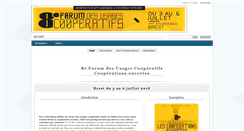 Desktop Screenshot of forum-usages-cooperatifs.net